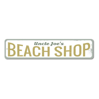 Beach Shop Metal Sign