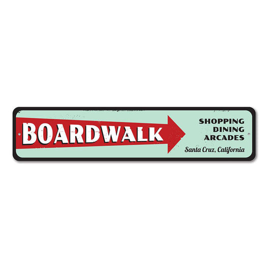 Boardwalk Directional Metal Sign