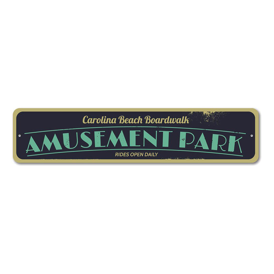 Amusement Park Metal Sign