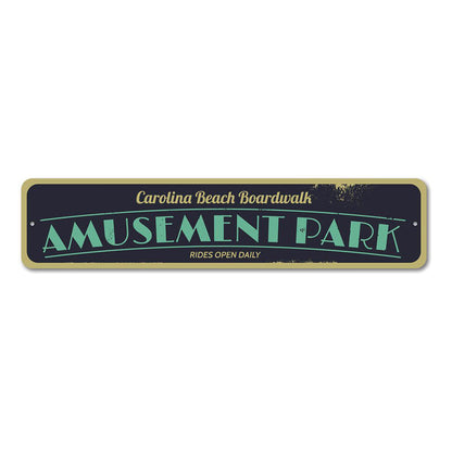 Amusement Park Metal Sign