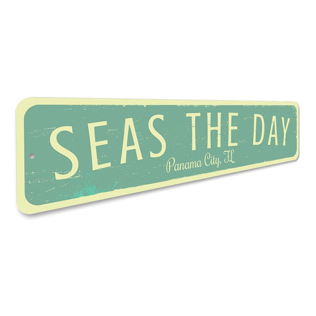 Seas The Day Location Sign