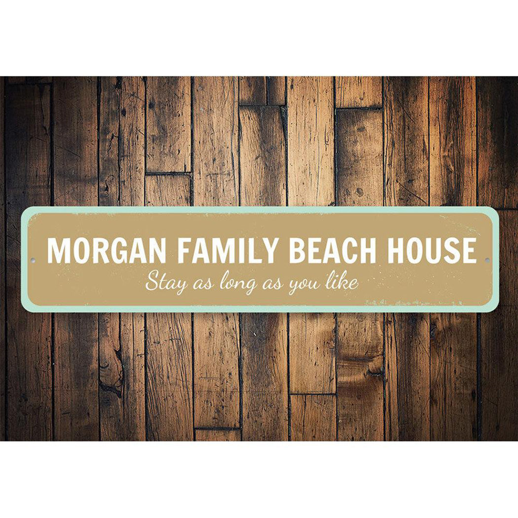 Family Beach House Sign