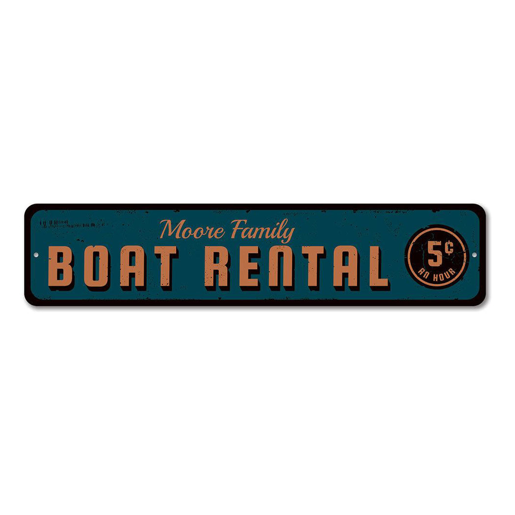 5 cent Boat Rental Metal Sign