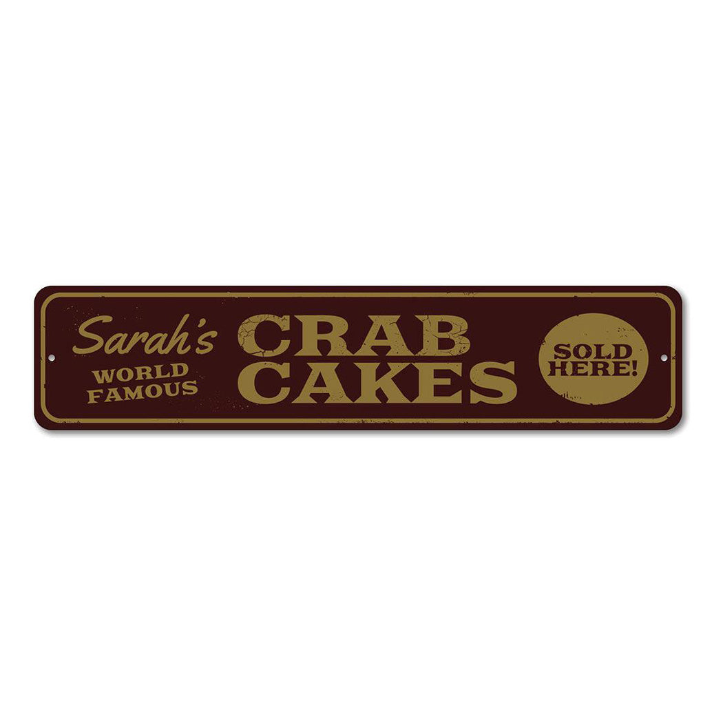 Crab Cakes Metal Sign