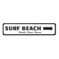 Surf Beach Metal Sign