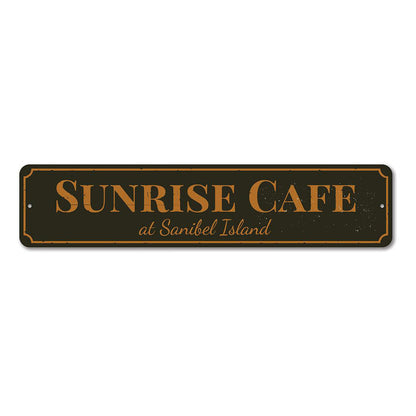 Sunrise Cafe Metal Sign