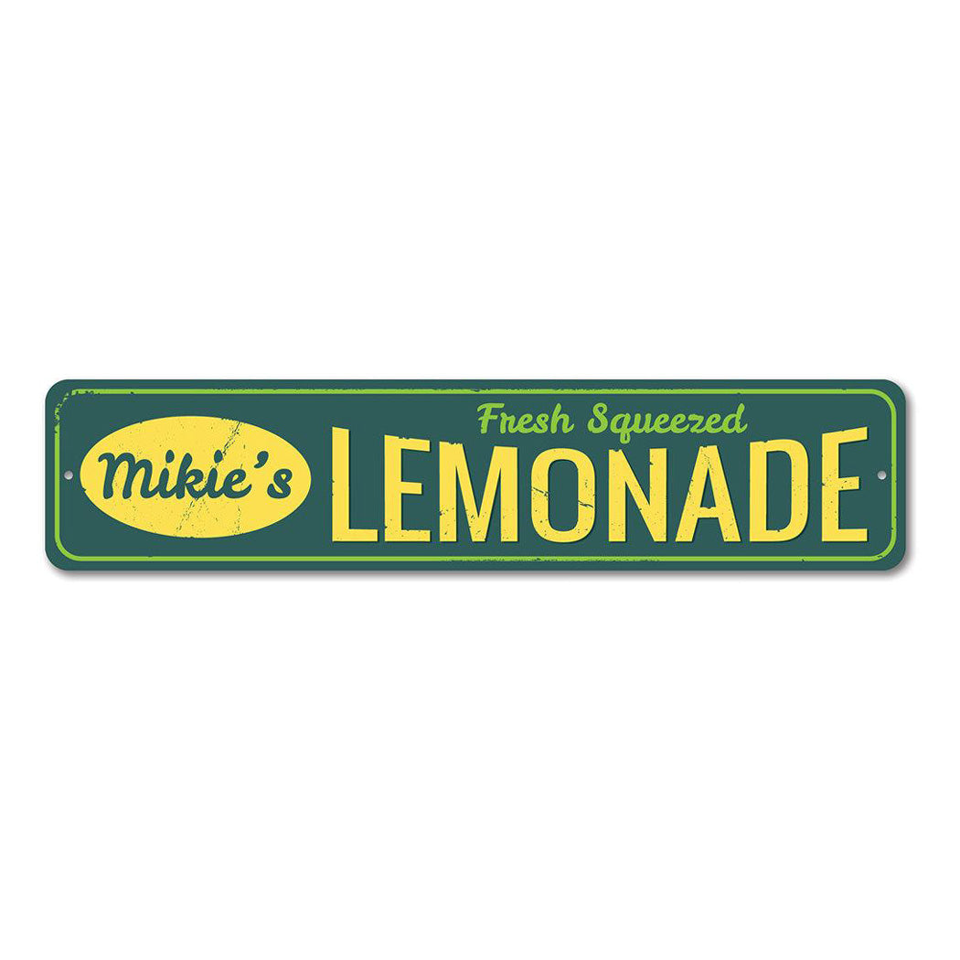 Fresh Squeezed Lemonade Metal Sign