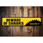 Beware of Sharks Sign