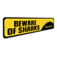 Beware of Sharks Sign