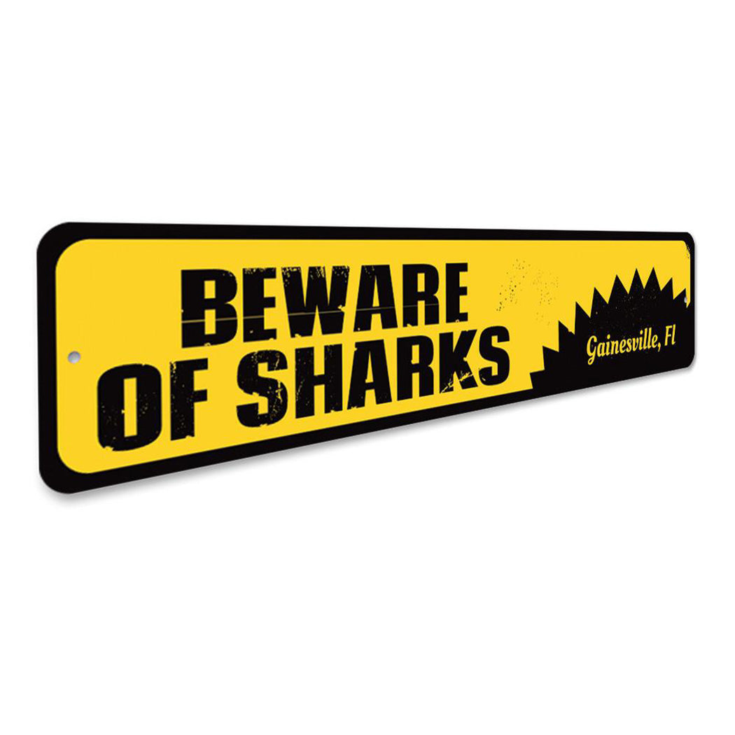 Beware of Sharks Sign