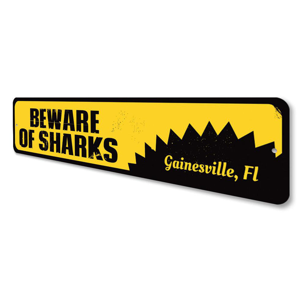 Beware of Sharks Sign