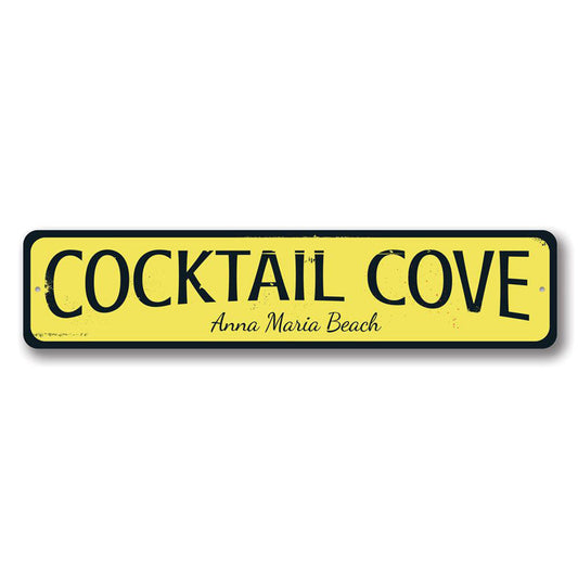 Cocktail Cove Metal Sign