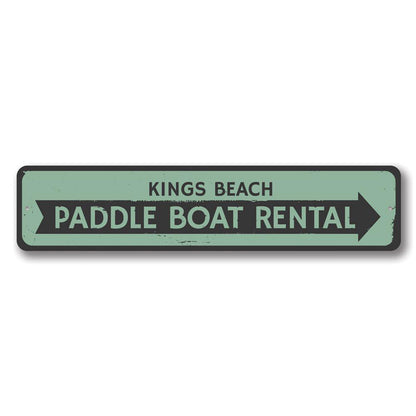 Paddle Boat Rental Metal Sign
