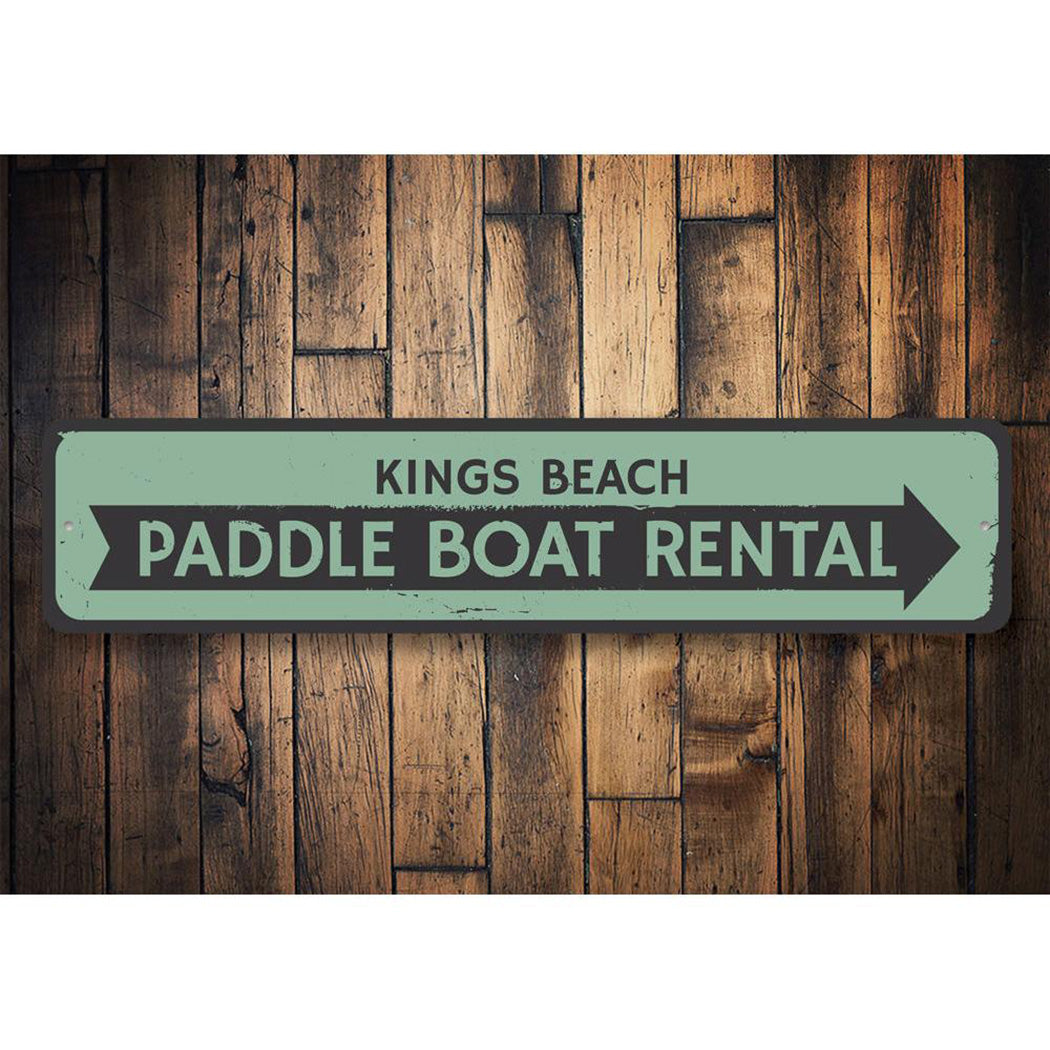 Paddle Boat Rental Sign