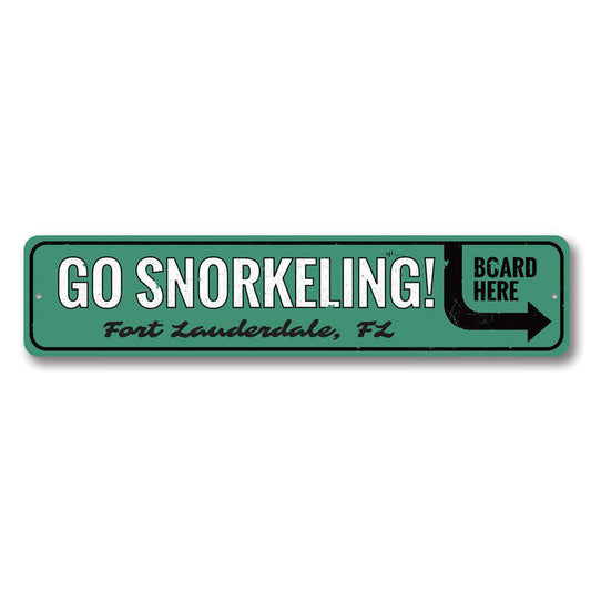 Go Snorkeling Metal Sign