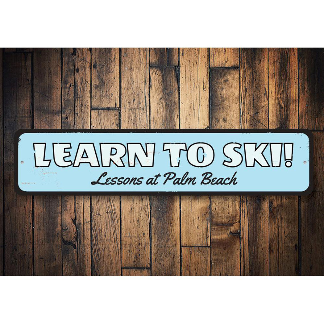 Learn To Ski Sign