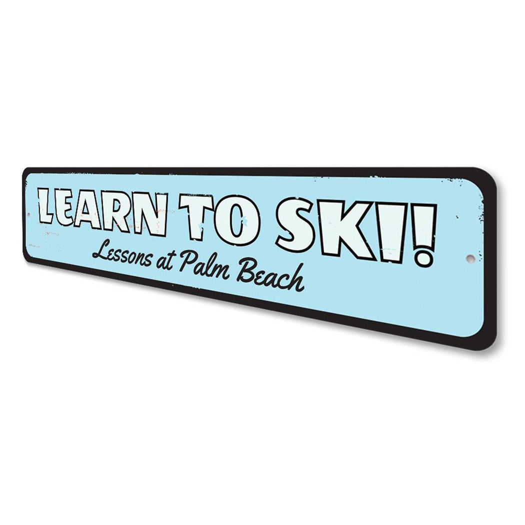 Learn To Ski Sign