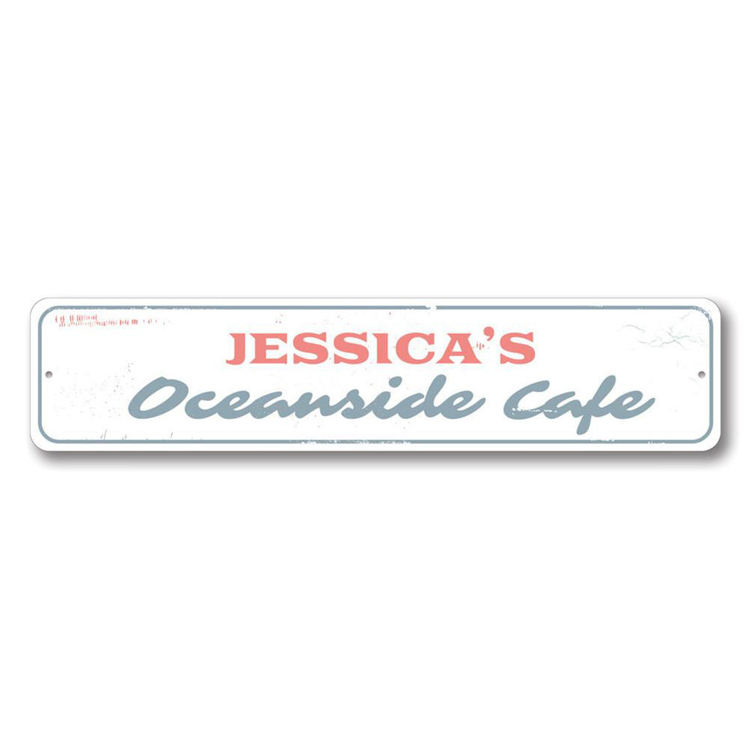 Oceanside Cafe Metal Sign