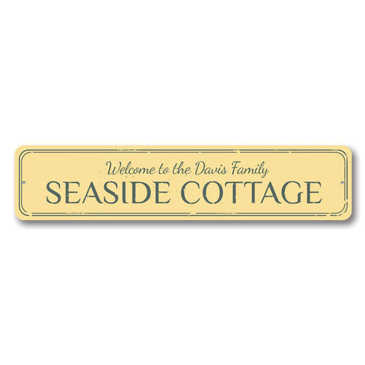 Seaside Cottage Metal Sign
