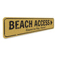Beach Access Arrow Sign