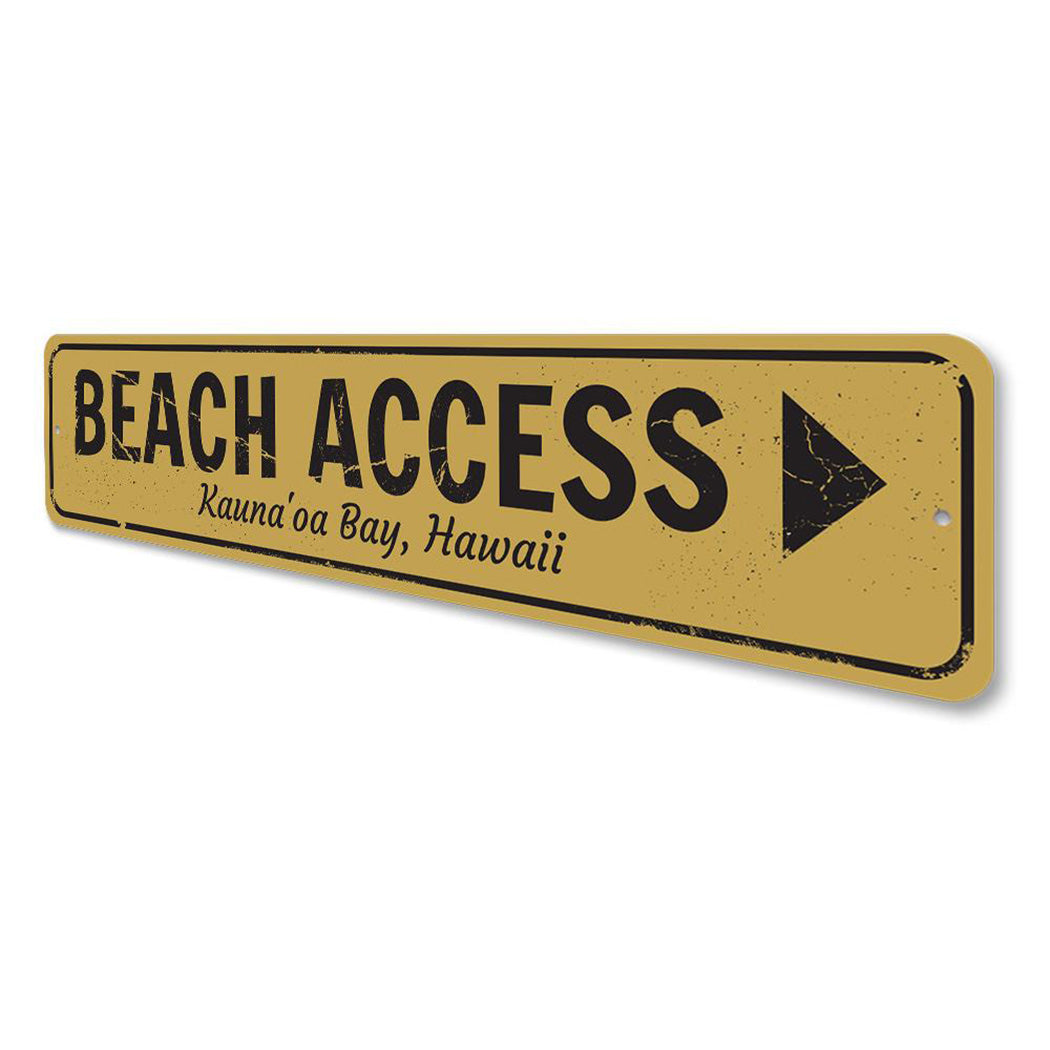 Beach Access Arrow Sign