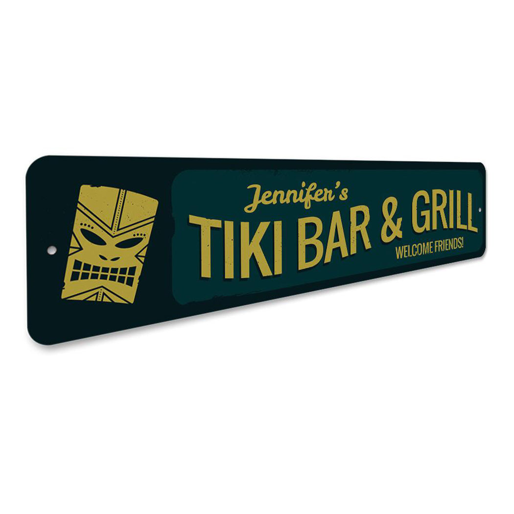 Welcome Tiki Bar and Grill Sign