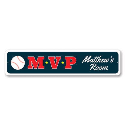 Baseball MVP Metal Sign