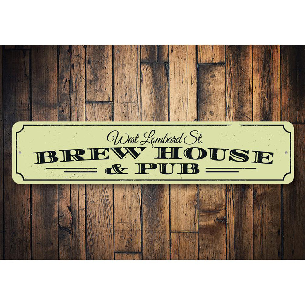Pub & Brewhouse Address Sign