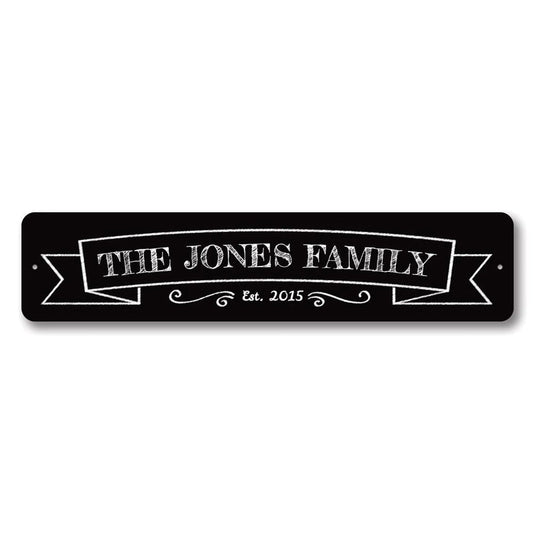 Family Name Banner Metal Sign