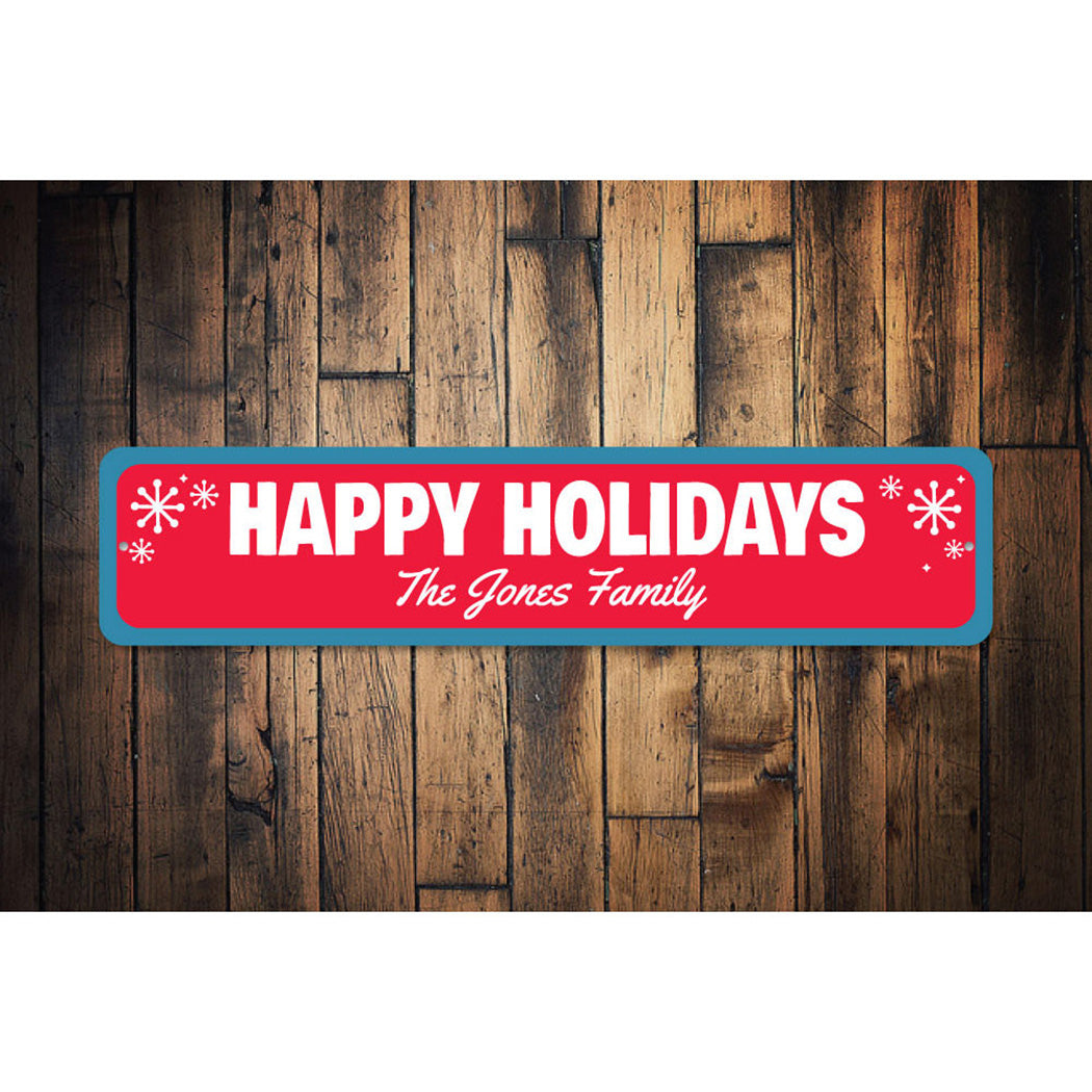 Happy Holidays Snowflake Sign