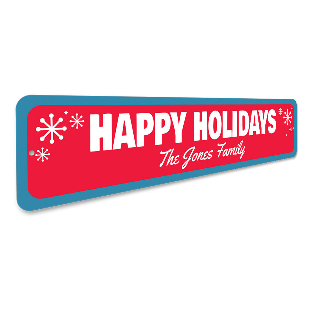 Happy Holidays Snowflake Sign