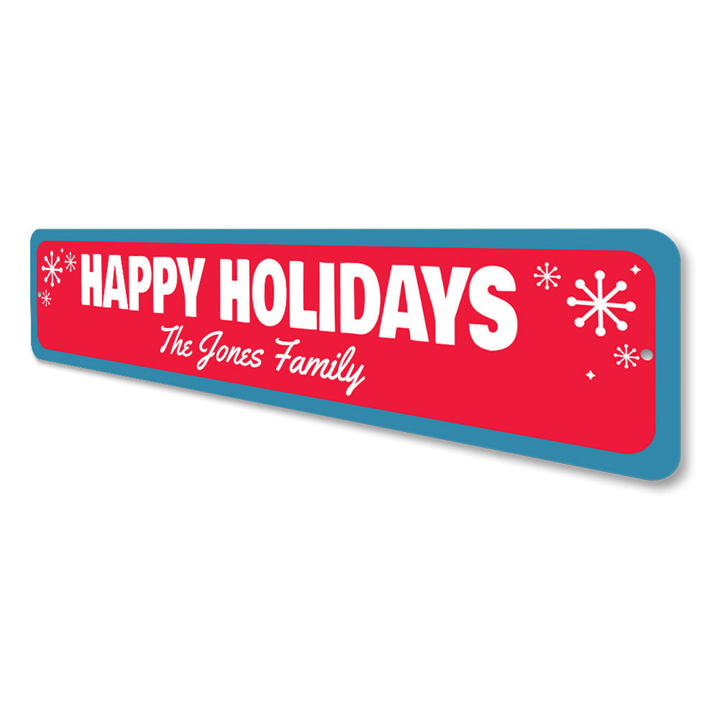 Happy Holidays Snowflake Sign