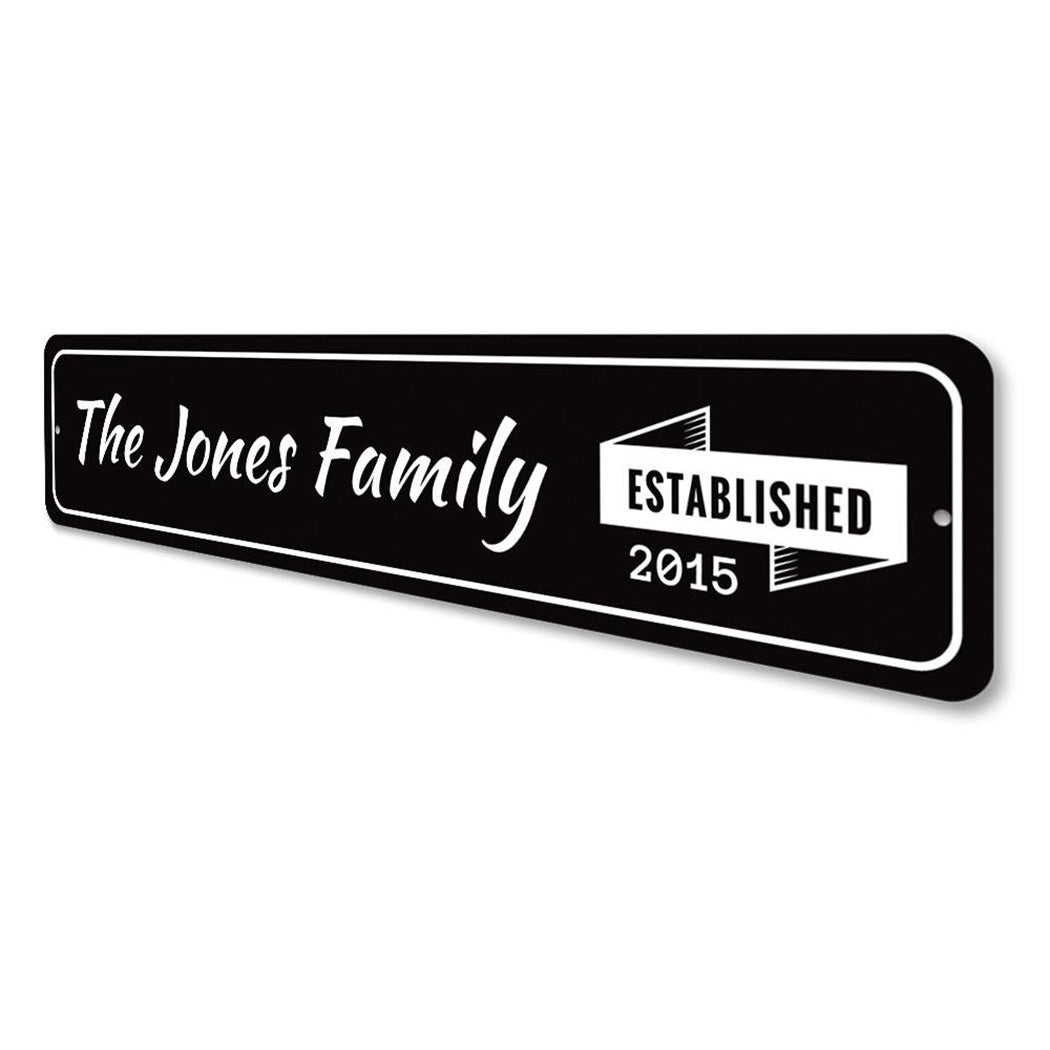 Family Name Established Sign