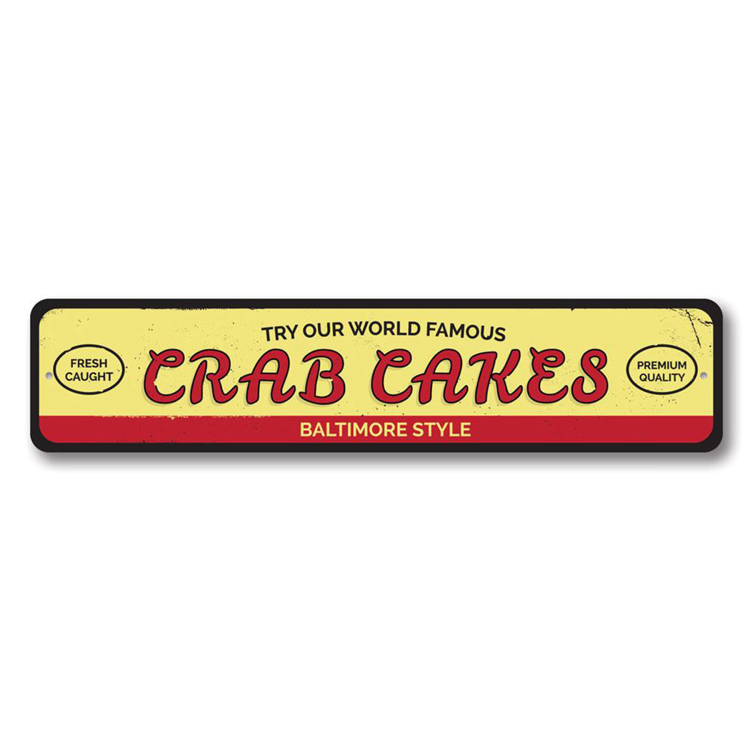 World Famous Crab Cakes Sign