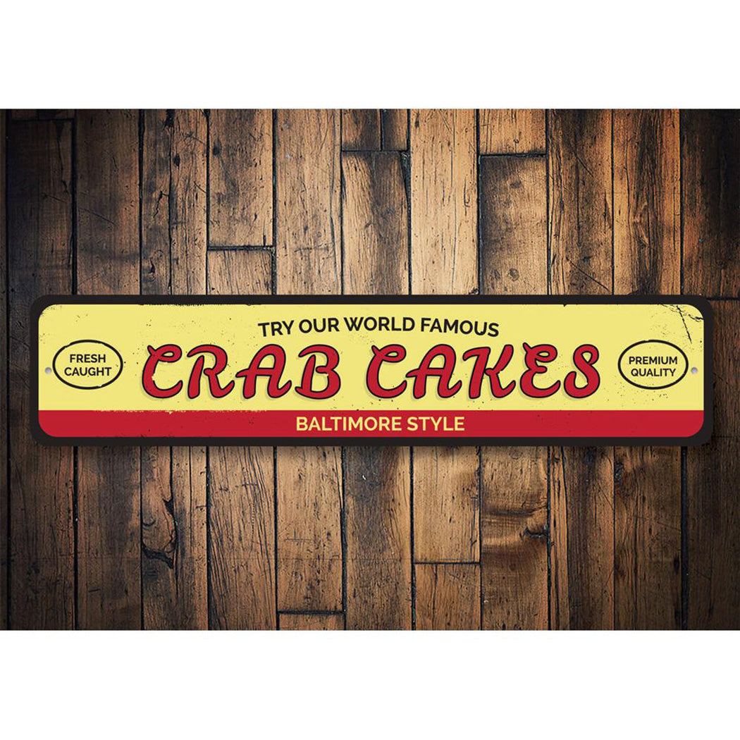 World Famous Crab Cakes Sign