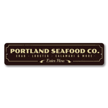 Seafood Company Metal Sign