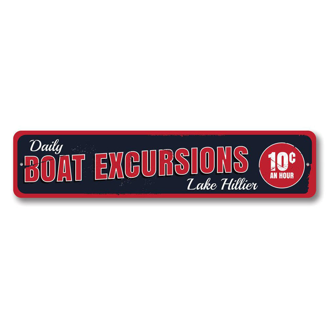 Daily Boat Excursions Metal Sign