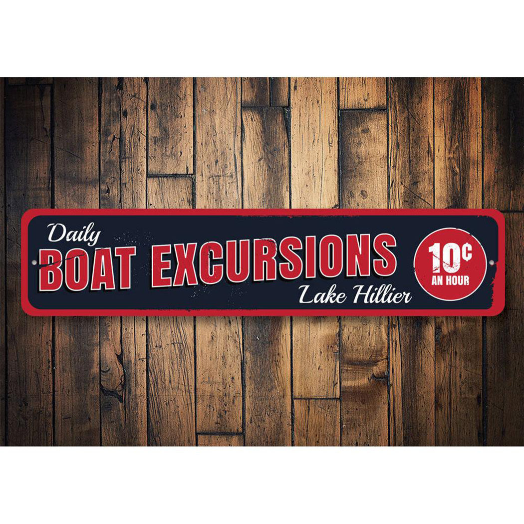 Daily Boat Excursions Sign