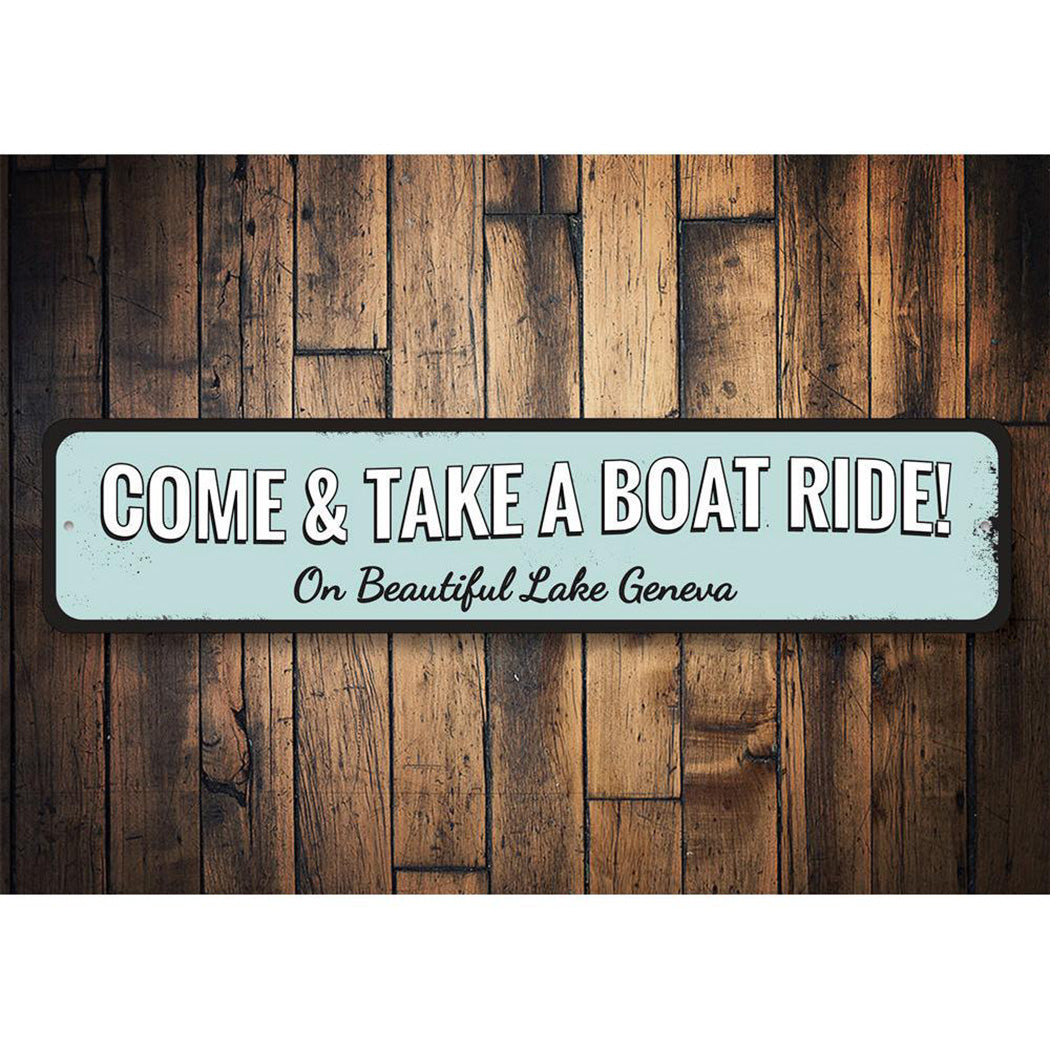 Take a Boat Ride Sign
