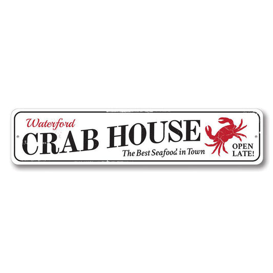 Fresh Crab House Metal Sign