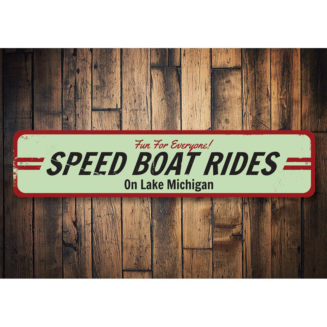 Speed Boat Ride Sign