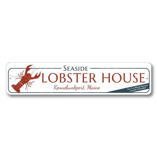 Seaside Lobster House Metal Sign