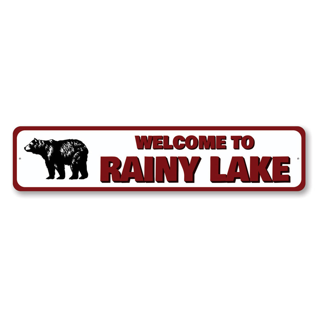 Welcome to Lake Name Metal Sign