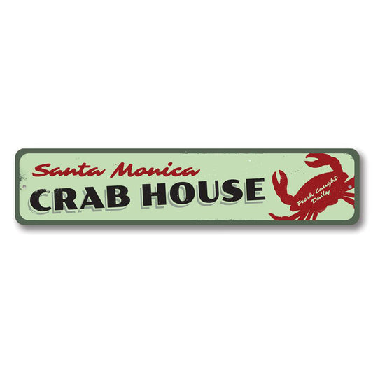 Fresh Crab Caught Daily Metal Sign