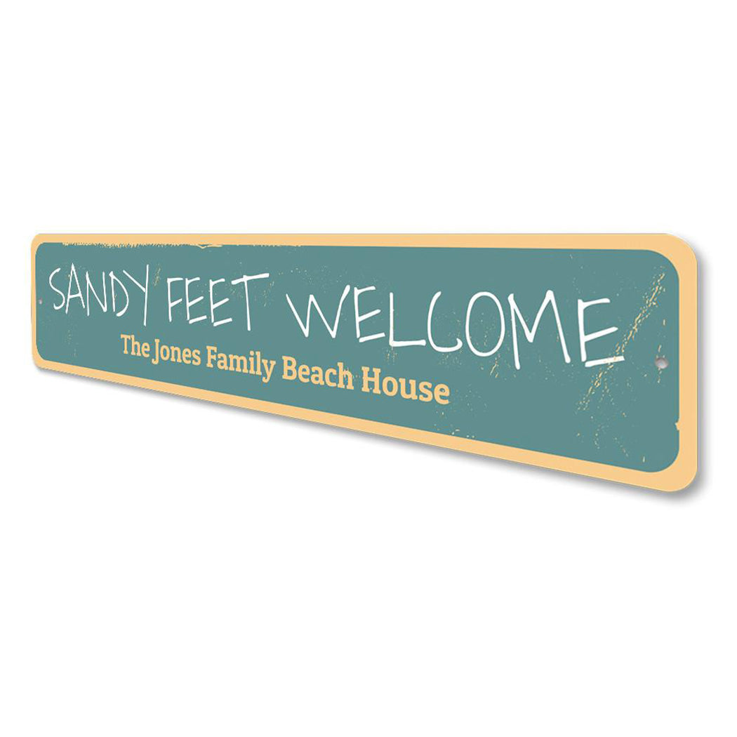 Sandy Feet Welcome Sign