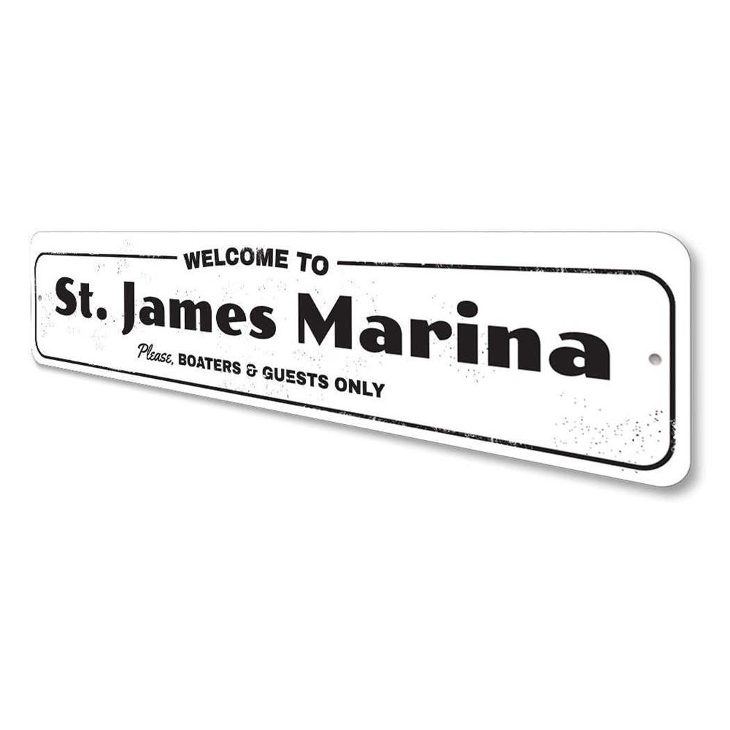 Welcome Marina Sign