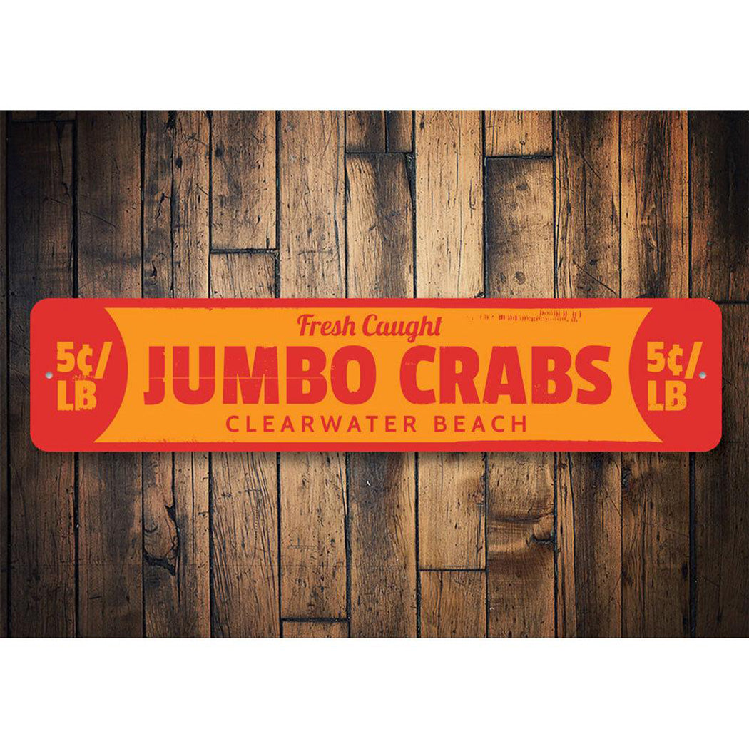 Jumbo Crabs Sign