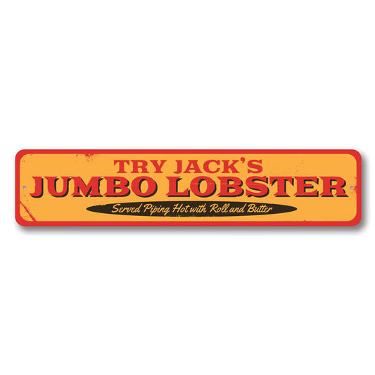 Jumbo Lobster Metal Sign