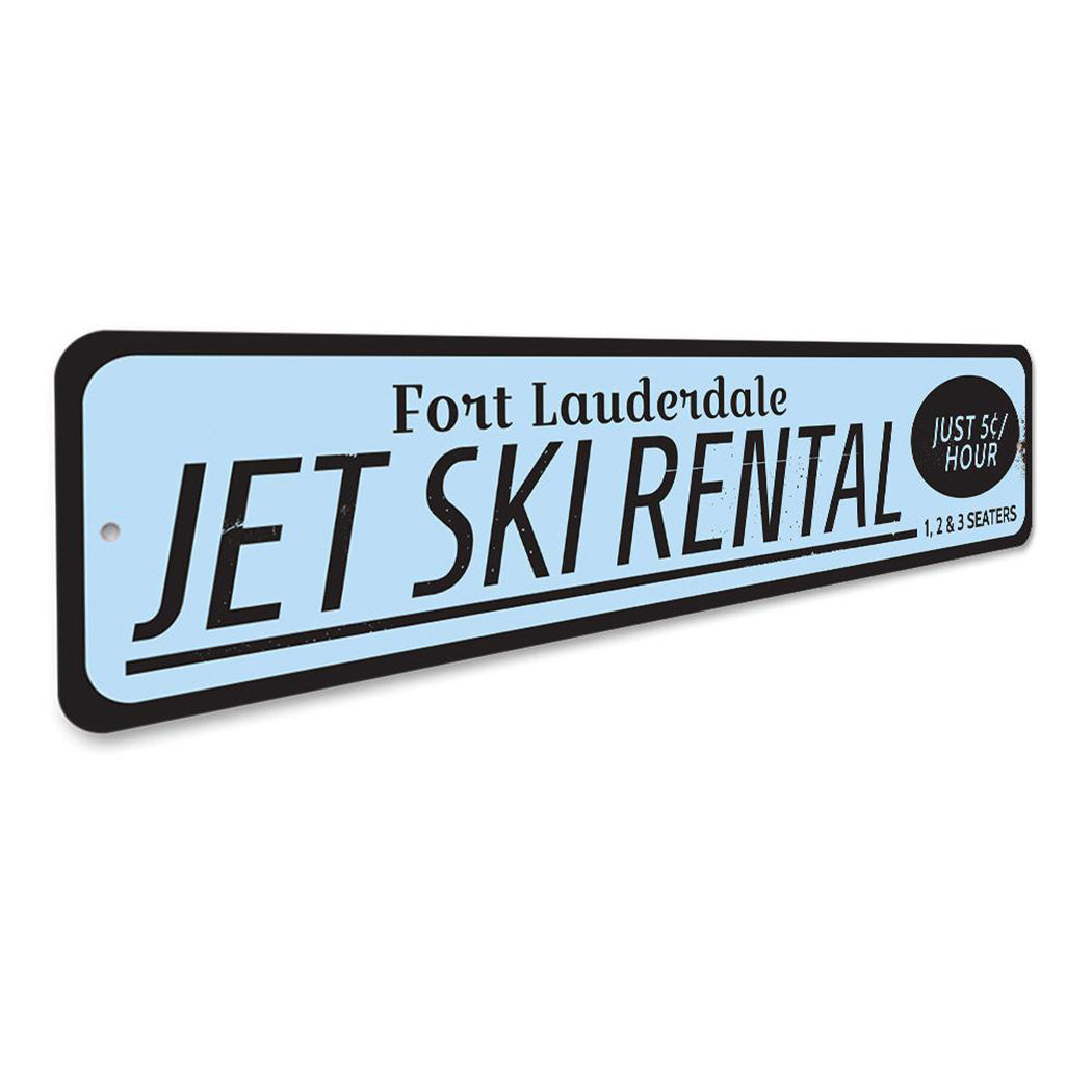 Jet Ski Rental Location Sign