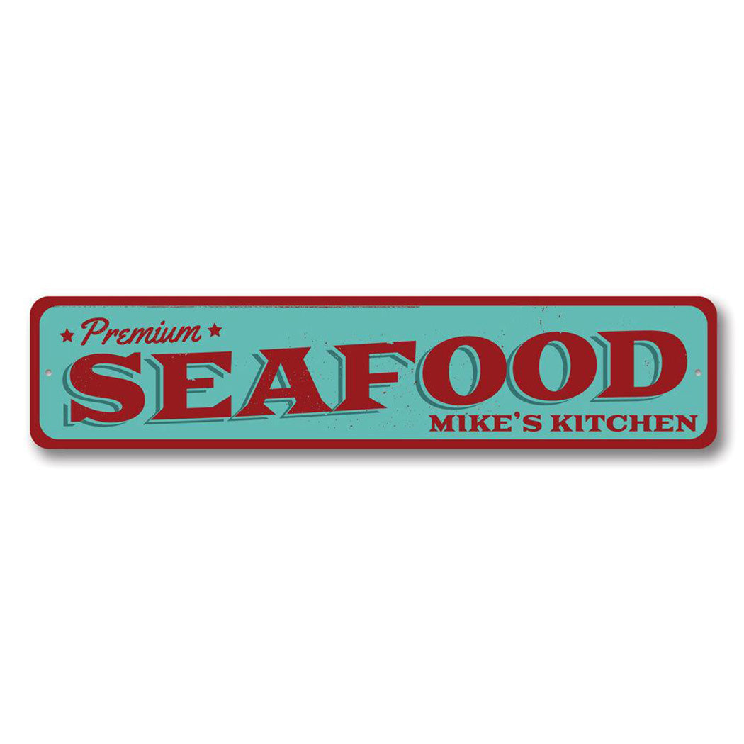 Premium Seafood Metal Sign